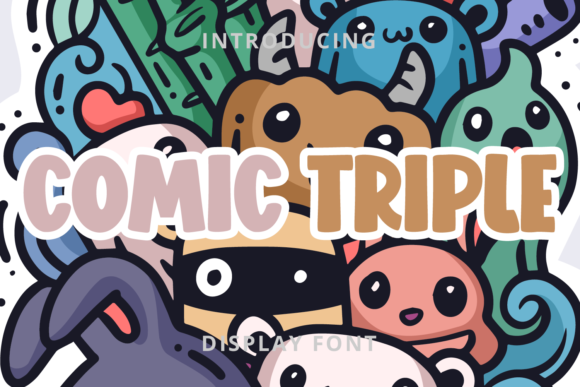 Comic Triple Font for Web Design