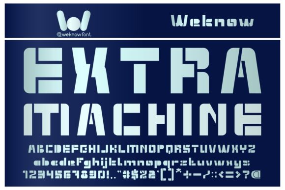 Extra Machine Font for Creative Projects