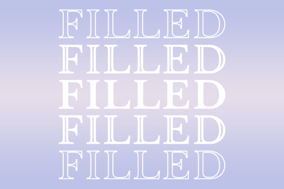 Filled Font for Creative Projects