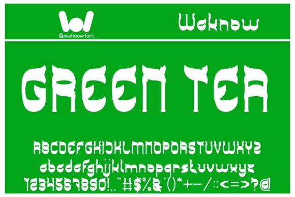 Green Tea Font: Elegant Display for Editorial Design