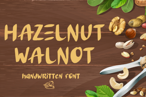Hazelnut Walnot Font for Business Branding