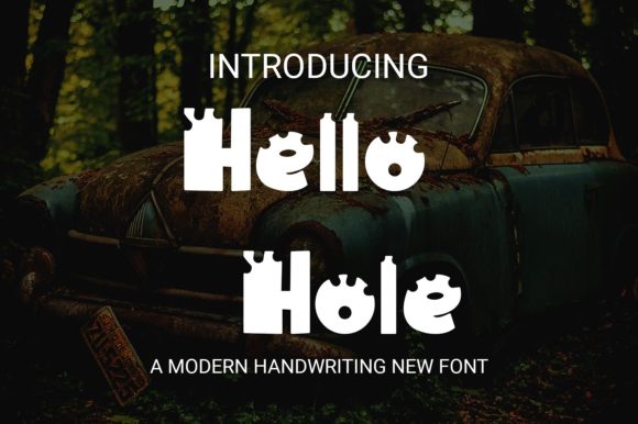 Hello Hole Font: Quirky Display for Creative Campaigns