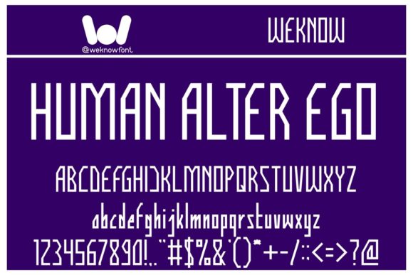 Human Alter Ego Font