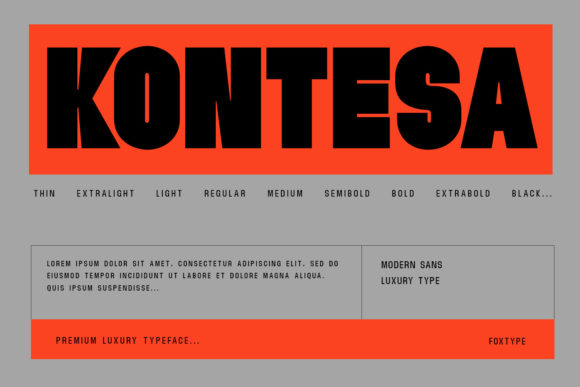 Kontesa: A Bold Display Font for Creative Projects