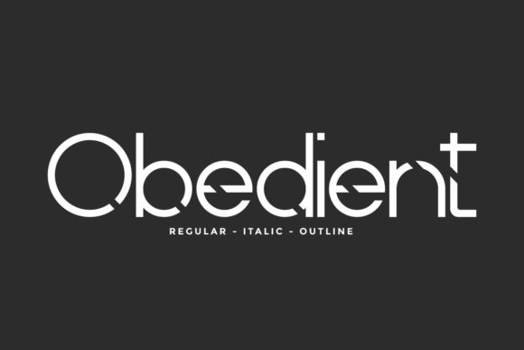 Obedient Font for Creative Projects