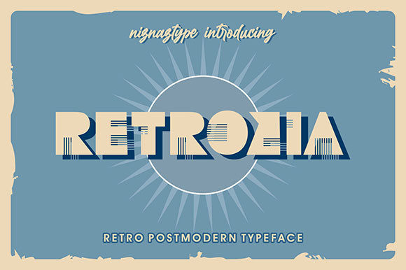 Retrozia: A Vintage Display Font for Creative Projects
