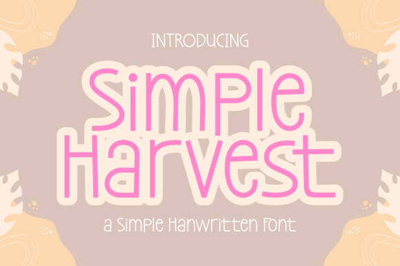 Simple Harvest Font for Creative Makers