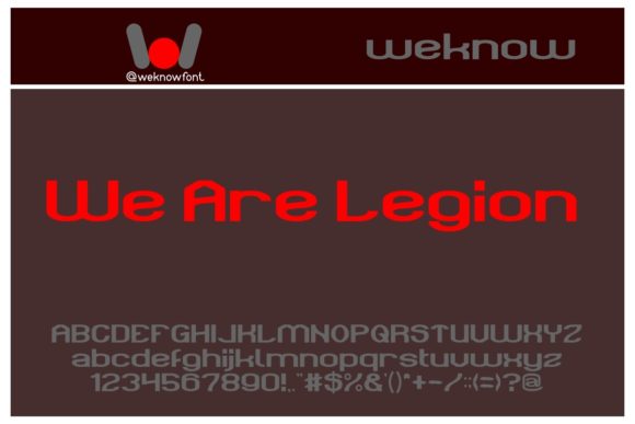 We Are Legion Font for Bold Branding